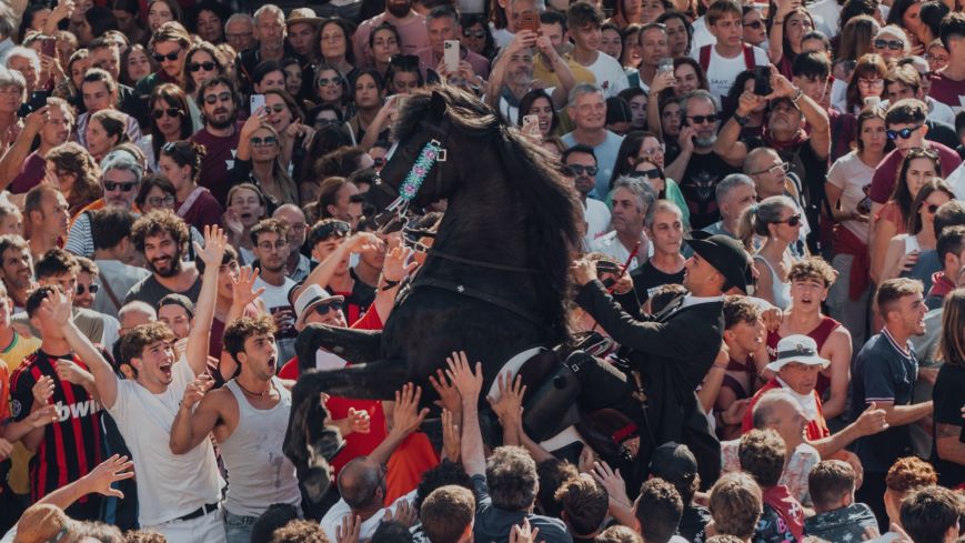 sant joan 2025 plaza des born horse black menorca