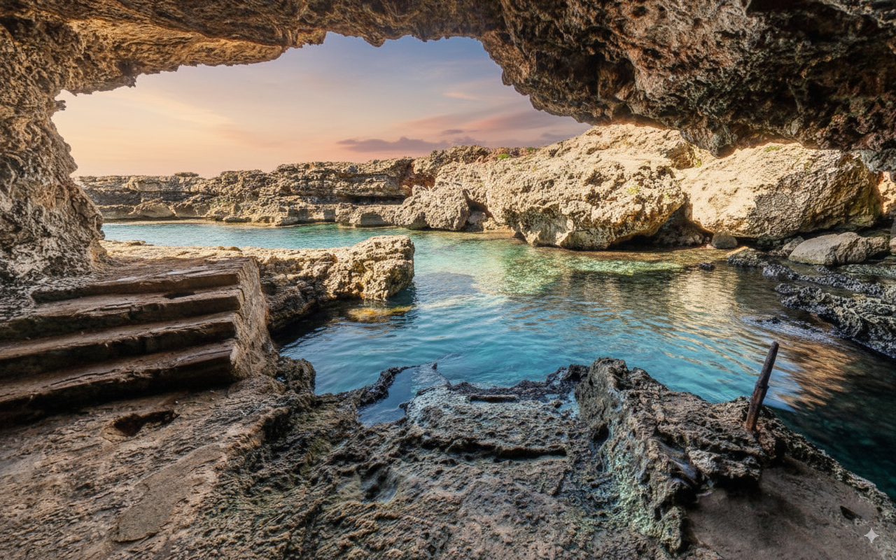 Sunset at Cova des Pardals on the Camí de Cavalls in Menorca: a romantic stop for couples