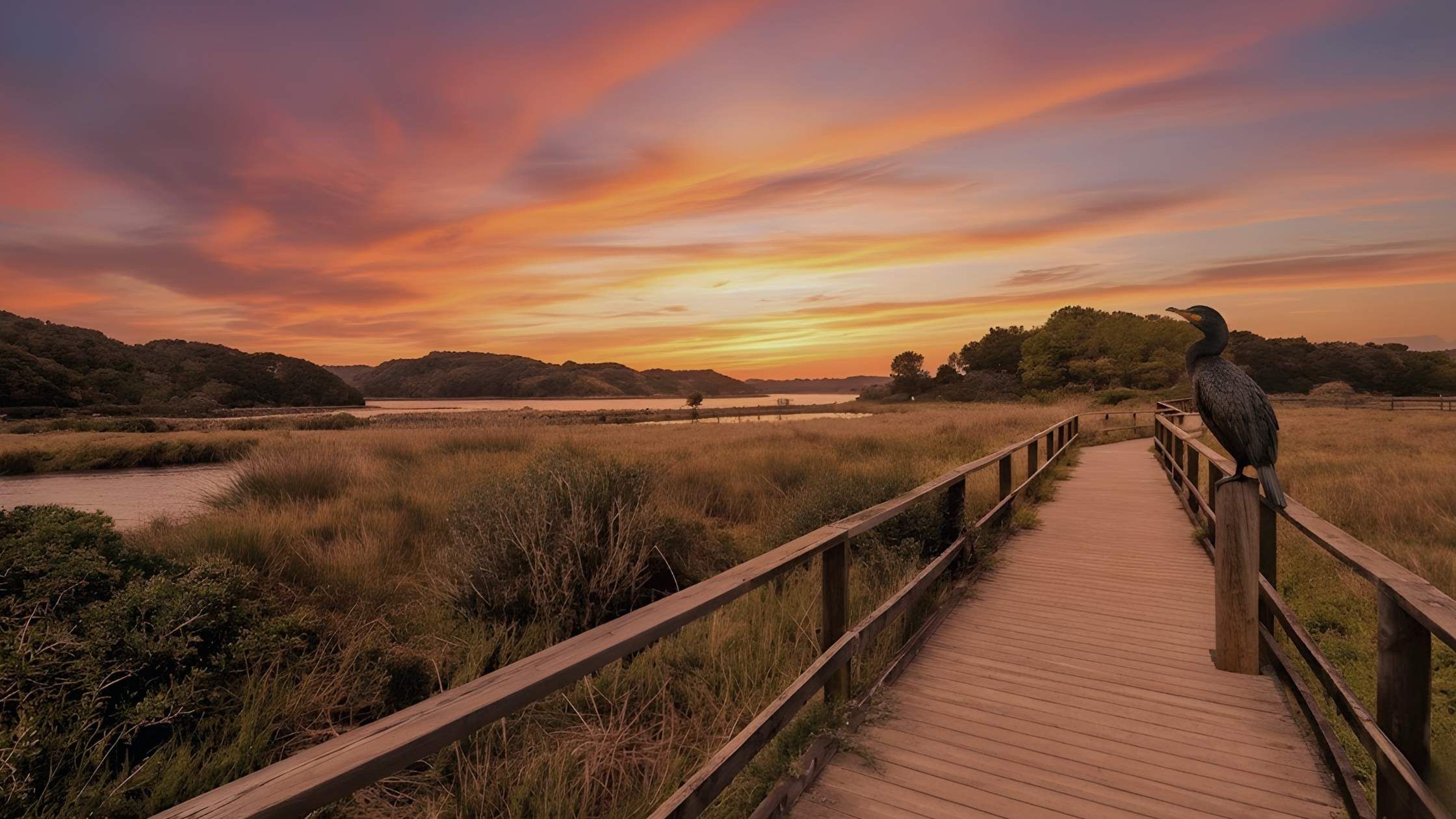 European shag (Gulosus aristotelis) perched on rock in S’Albufera des Grau Natural Park, Menorca
